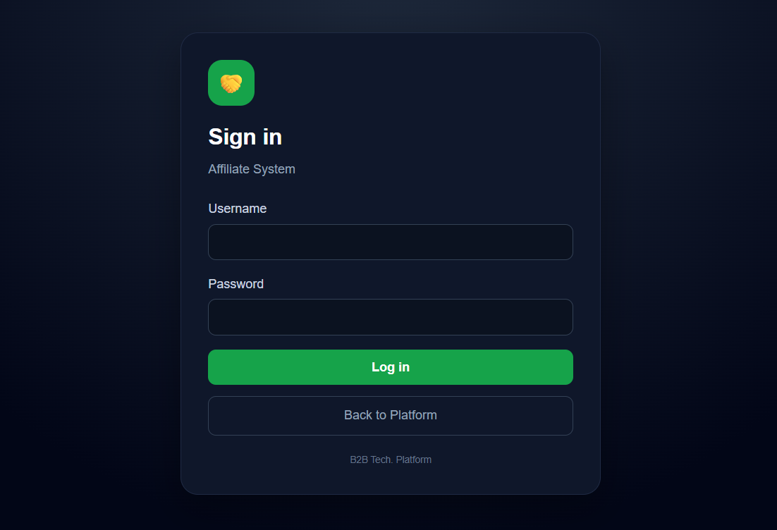Affiliate Login